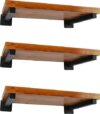EZYDECOR 12 Inch Heavy Duty Black Shelf Brackets