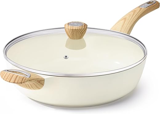 SENSARTE 12 Inch Nonstick Deep Frying Pan