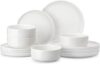 MALACASA 12-Piece Porcelain Dinnerware Set, White