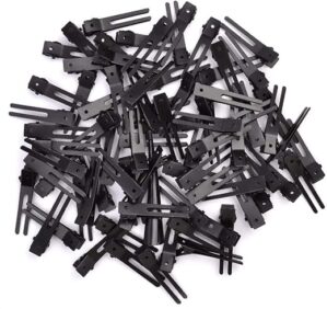 choicbaby 120pcs Double Prong Curl Clips, Black