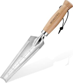 WORKPRO 12.5" Weeder Puller Tool With Wood Handle