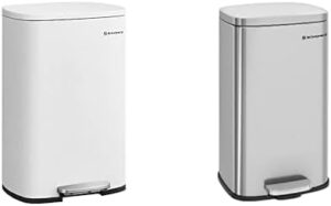 SONGMICS 13 Gallon Step-On Kitchen Trash Can ULTB050W01