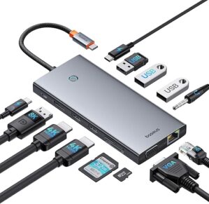 Baseus 13-in-1 USB C Docking Station Dual Monitor