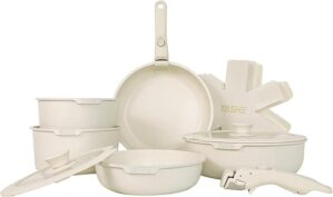 YASHE 13-Piece Non-Stick Ceramic Cookware Set