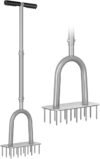 VIVOSUN 15-Spike Lawn Aerator Tool, Efficient Manual Dethatcher