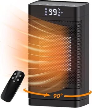 DELLFY 1500W Portable Ceramic Space Heater