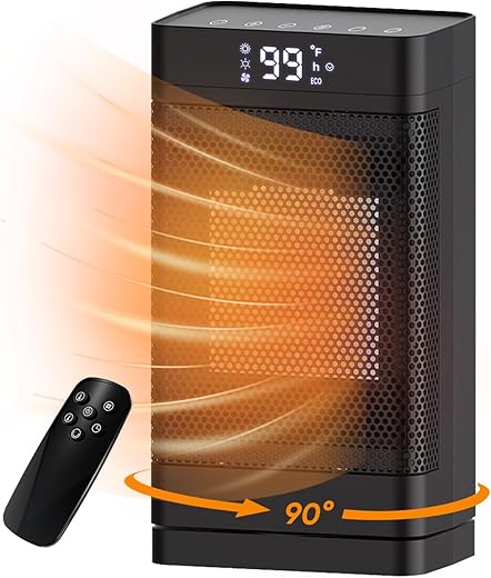DELLFY 1500W Portable Ceramic Space Heater