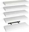 Fixwal 15.8in Floating Shelves, White, 5 Pack