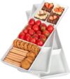 DELLING 16″ Ceramic 3-Section Stackable Serving Tray