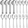 Pleafind 16 PCS Stainless Steel Serving Utensils Set