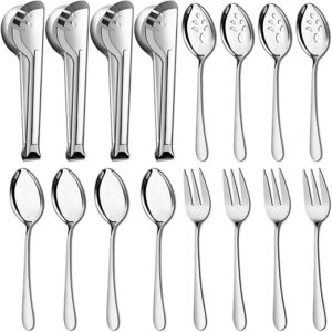 Pleafind 16 PCS Stainless Steel Serving Utensils Set