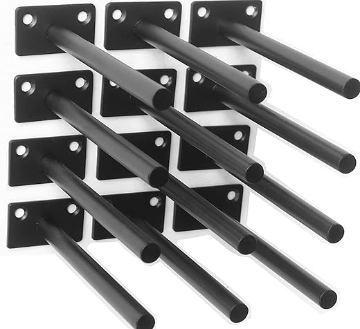 MHMYDZ 16 Pcs Steel Floating Shelf Bracket Set