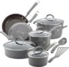 Rachael Ray 16802 Cucina Nonstick Cookware Set, Sea Salt Gray