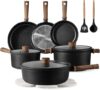 CAROTE 16pcs Nonstick Cookware Set, Titanium Induction