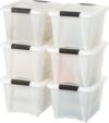 IRIS 19 Qt Stackable Plastic Storage Bins