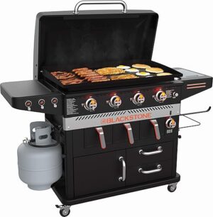 BLACKSTONE 1923 Air Fryer Combo & Four Burners Griddle Station