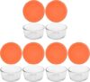 Pyrex 2 Cup Glass Dishes & Orange Lids