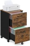 VASAGLE 2-Drawer Rolling File Cabinet, Industrial