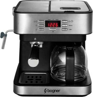 Bogner 2-in-1 Coffee Maker – Espresso & Drip Machine