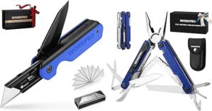 WORKPRO 2-In-1 Folding Utility Knife & Multi Tool Pliers