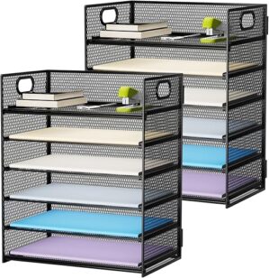 Marbrasse 2 Pack Desk Organizer With Handle