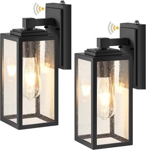 VIANIS 2 Pack Dusk To Dawn Outdoor Wall Lighting