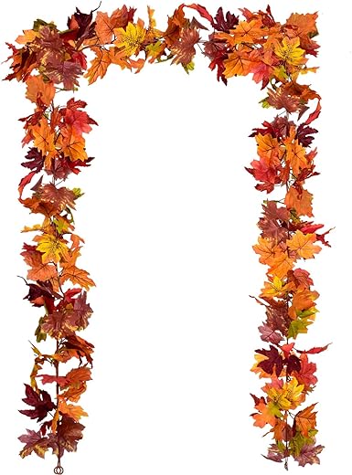 DearHouse 2 Pack Maple Leaf Fall Garland