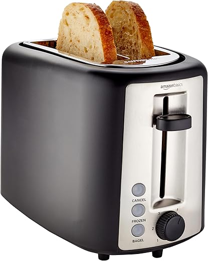 Amazon Basics 2 Slice Extra Wide Slot Toaster