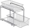 SONGMICS 2-Tier Stackable Cabinet Organizer