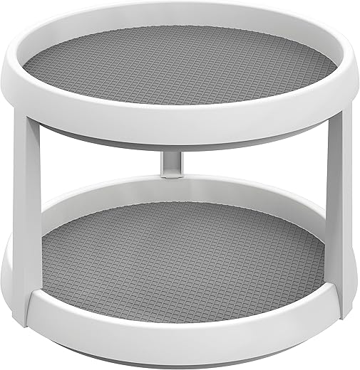 Simple Houseware 2 Tier Turntable Lazy Susan Organizer