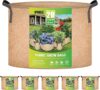 iPower 20 Gallon Fabric Grow Bags, 5-Pack