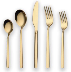 Berglander 20 Piece Gold Plated Flatware Set