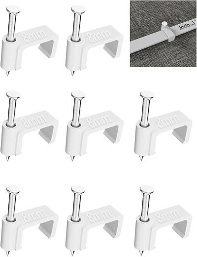Jadaol 200Pcs 8mm Cable Clips With Nails
