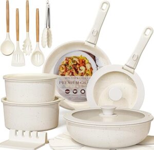 Astercook 21 Pcs Non Stick Ceramic Cookware Set