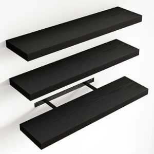 Fixwal 23.6in Floating Wall Shelves, Set of 3