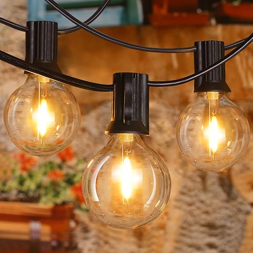 Ollny 25FT Outdoor String Lights, Waterproof