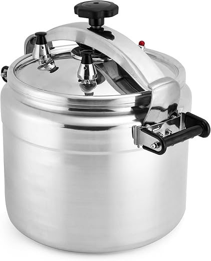 Fulgutonit 26 Quart Aluminum Pressure Cooker With Clamp Bar
