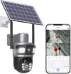 SANSCO 2K Dual-Lens Solar Security Camera
