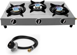 SONRET 3 Burner Stainless Steel Camping Stove