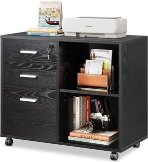 DEVAISE 3-Drawer Wood File Cabinet With Lock