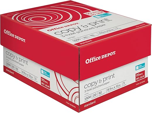 Office Depot 3-Hole Punched Multi-Use Printer Paper