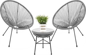 Best Choice Products 3-Piece Outdoor Acapulco Patio Set