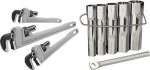 DURATECH 3-Piece Pipe Wrench & 5-Piece Shower Valve Set