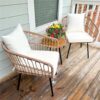 YITAHOME 3 Pieces Outdoor Wicker Patio Set