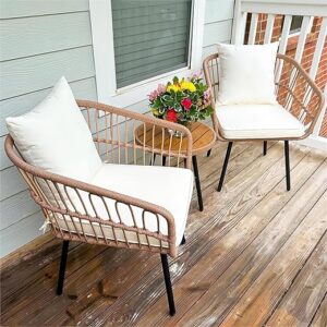 YITAHOME 3 Pieces Outdoor Wicker Patio Set