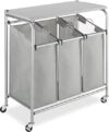 Whitmor 3 Section Rolling Laundry Sorter