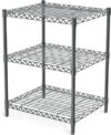AHEONLAR 3 Tier Grey Storage Racks Shelving