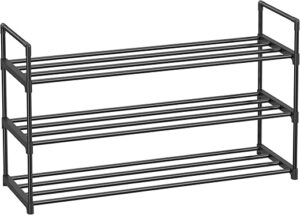 SONGMICS 3-Tier Metal Shoe Rack ULSA13BK