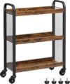 VASAGLE 3-Tier Narrow Rolling Storage Cart