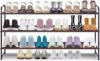 AOODA 3-Tier Stackable Wide Shoe Rack (Bronze)